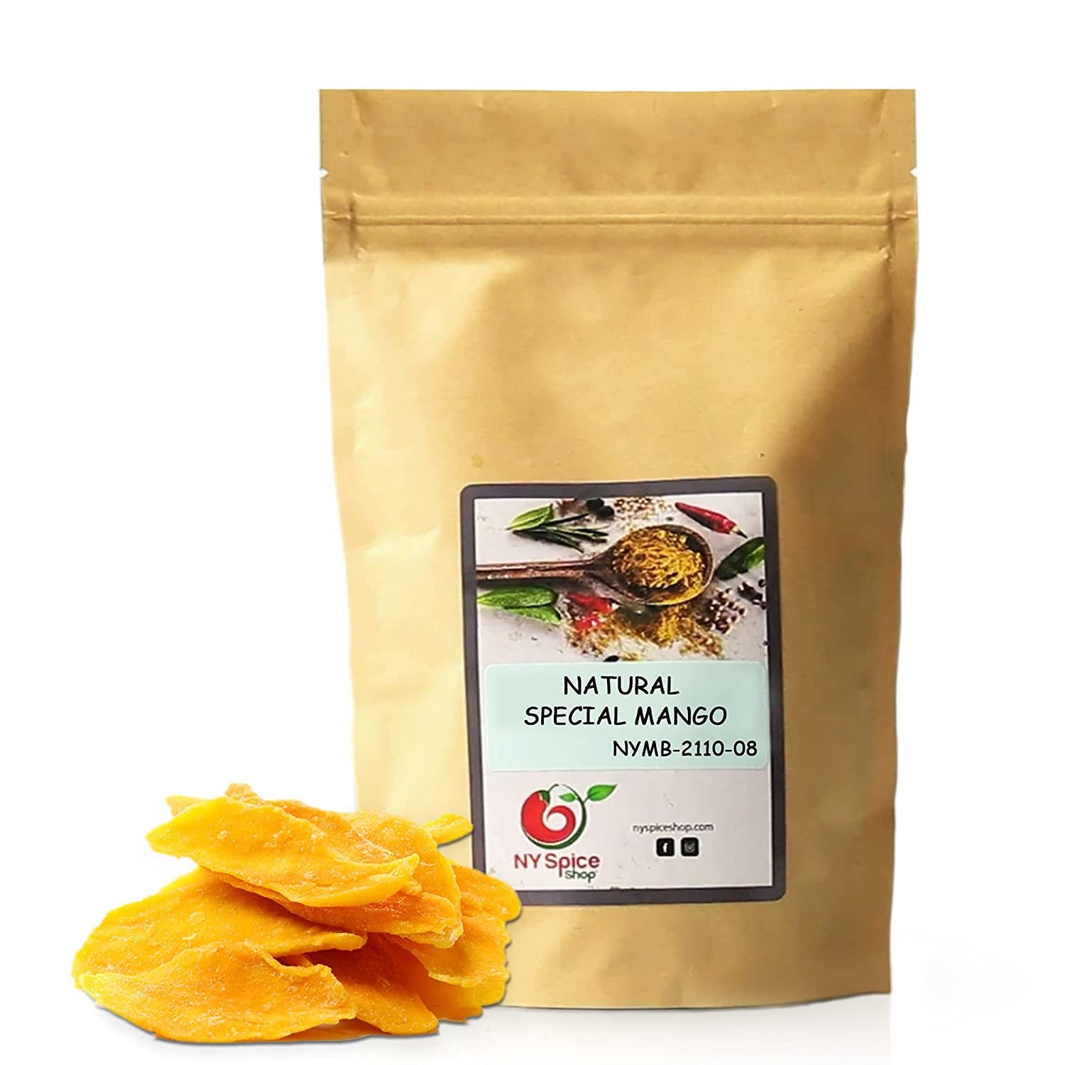 Ny Spice Shop Tropical Fields ?08 Ounces - Dried Mango Slices - Sugar Free Natural Dried Mango