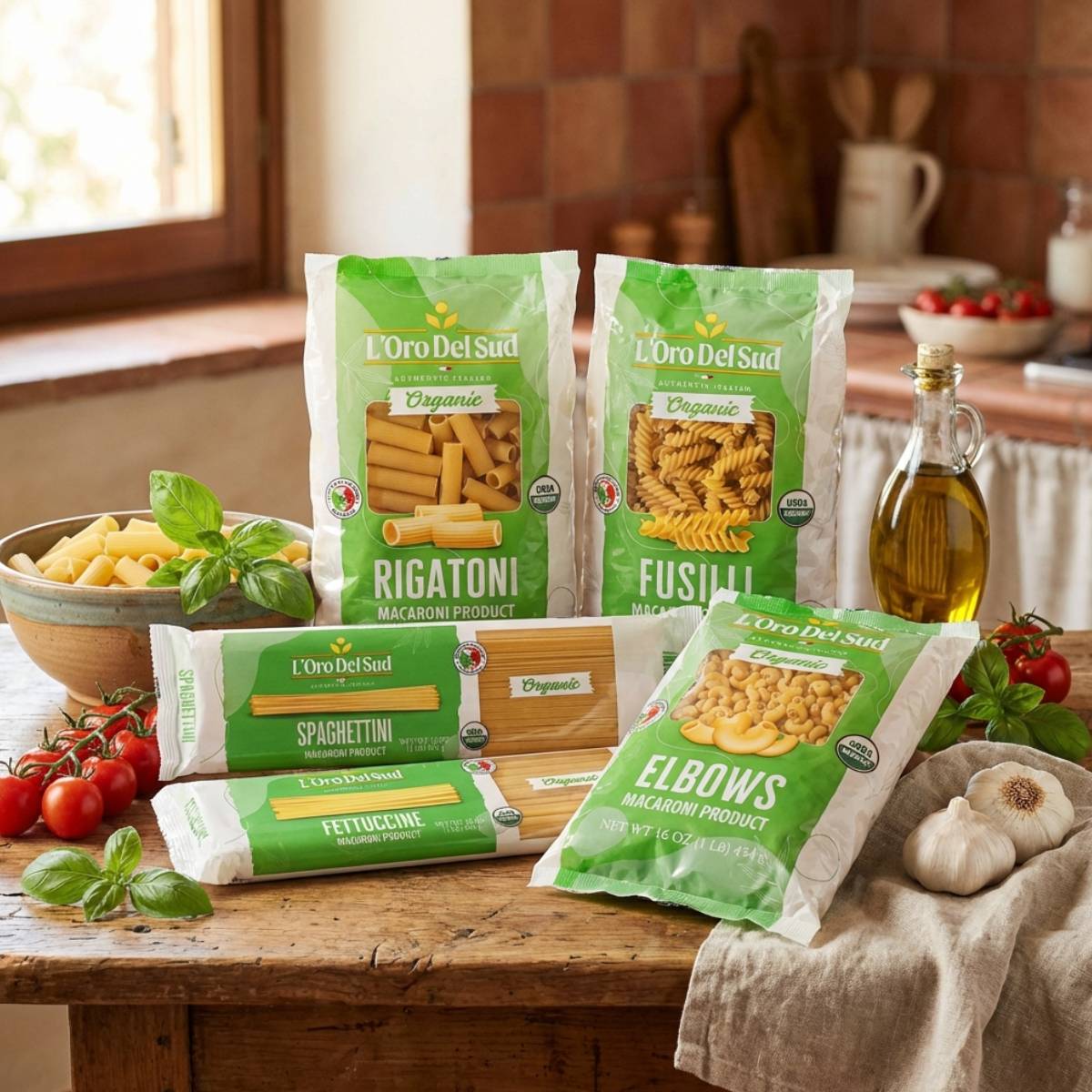 L'Oro Del Sud, Organic Penne Rigate Pasta 20 Pack x 1 lb