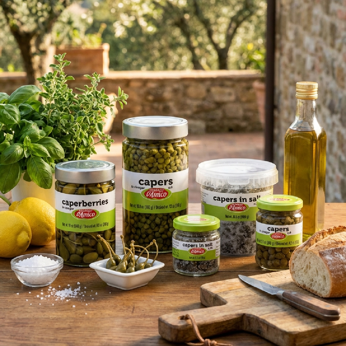 Fratelli D'Amico, Caperberries in vinegar 19oz (540g)