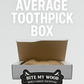 1000 Qty Double Point Birchwood Toothpicks In Cardboard Reusable Box BiteMyWood Brand
