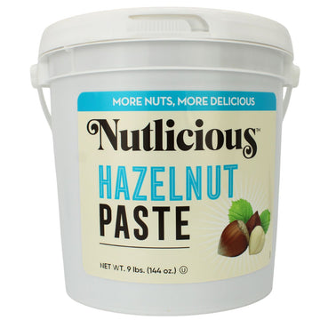 Nutlicious, 100% Hazelnut Paste – 9 lb Bulk Bucket, Foodservice