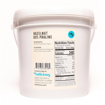 Nutlicious, Hazelnut for Food Service 60% Praline, 9lb