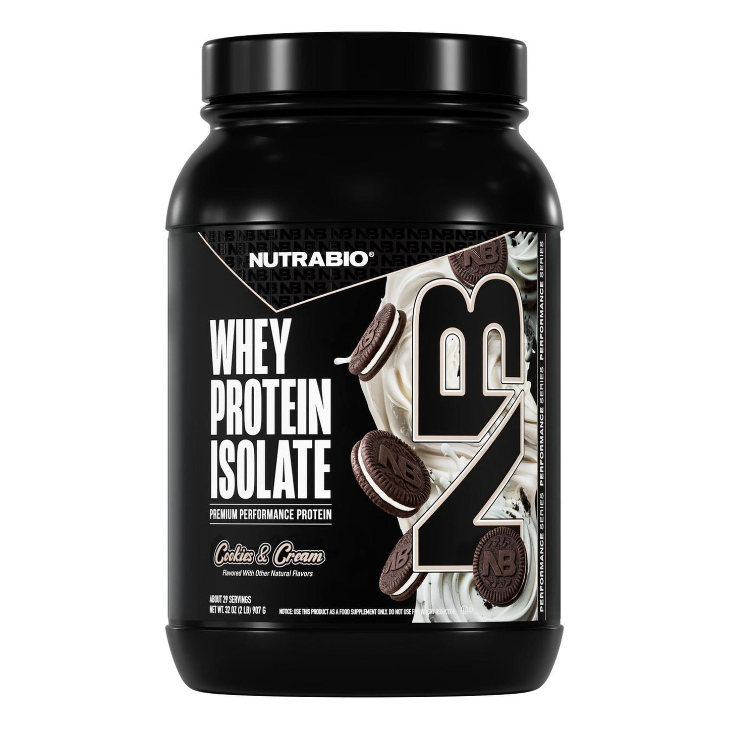 NutraBio 100% Whey Protein Isolate - 2 lb