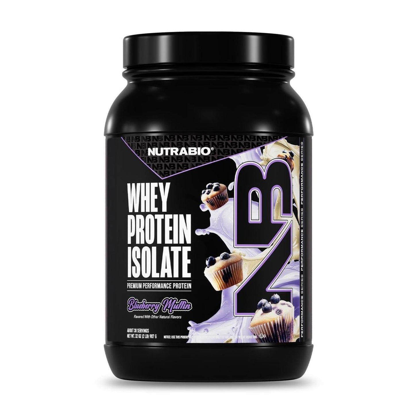 NutraBio 100% Whey Protein Isolate - 2 lb