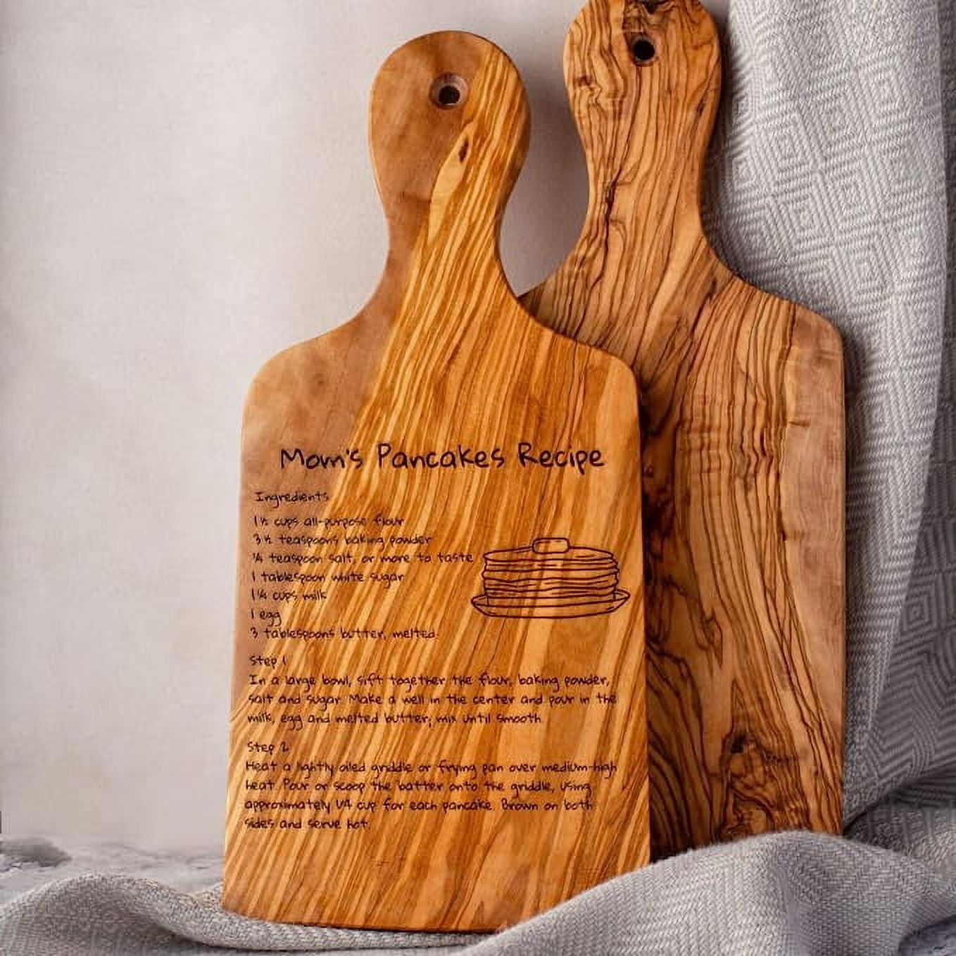 Olive Wood Engpartyd Recipe Cutting Charcuterie Board  16 Handmade Cheese & Serving Board  Top-Grade Chopping Board