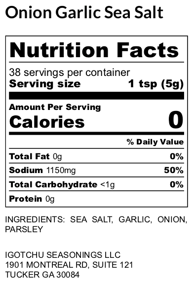 Igotchu Onion Garlic Sea Salt
