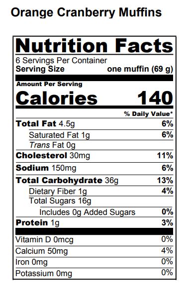 4 pk. Nut and Gluten Free Muffins