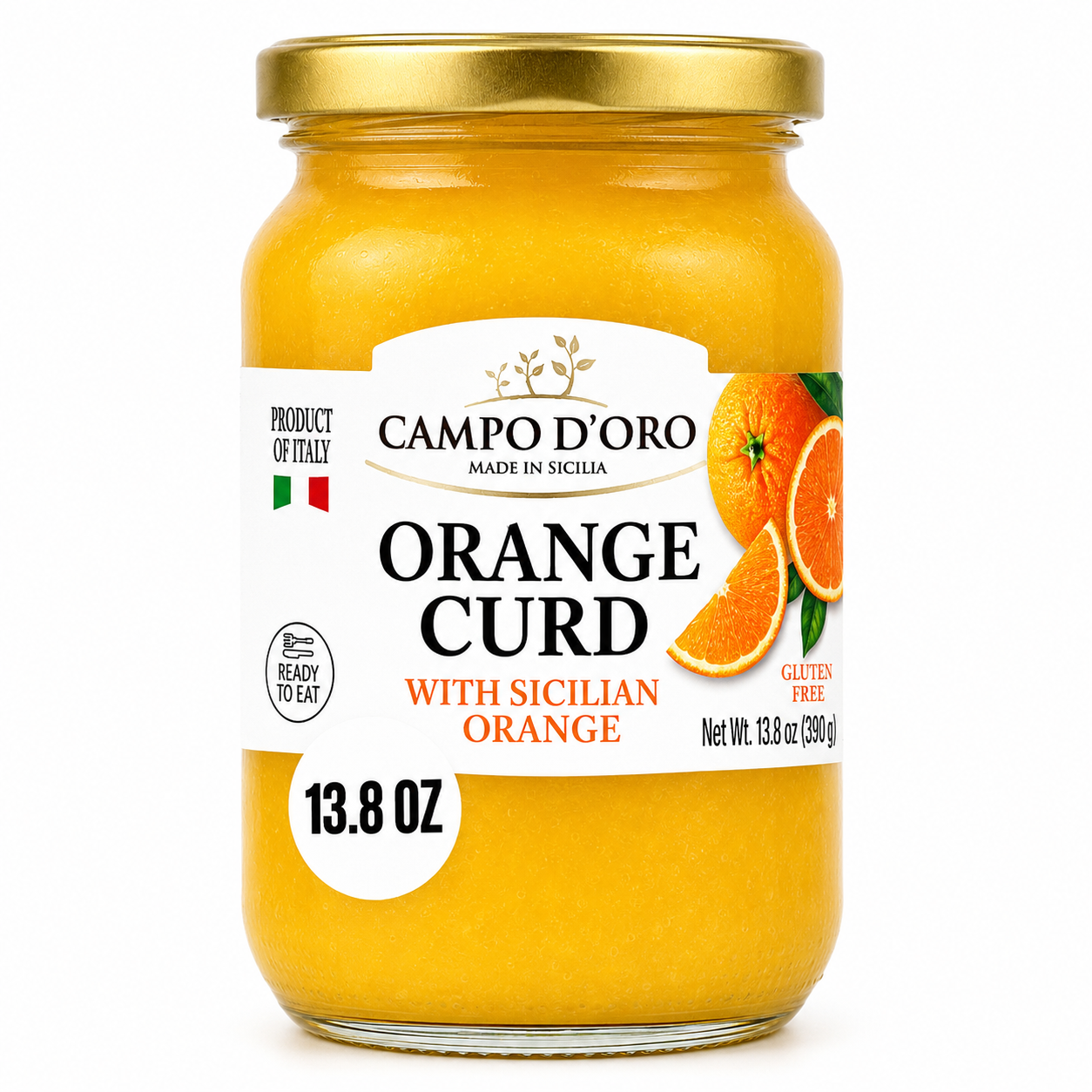 Campo D'Oro, Orange Curd, Sicilian Orange custard cream 13.8 oz