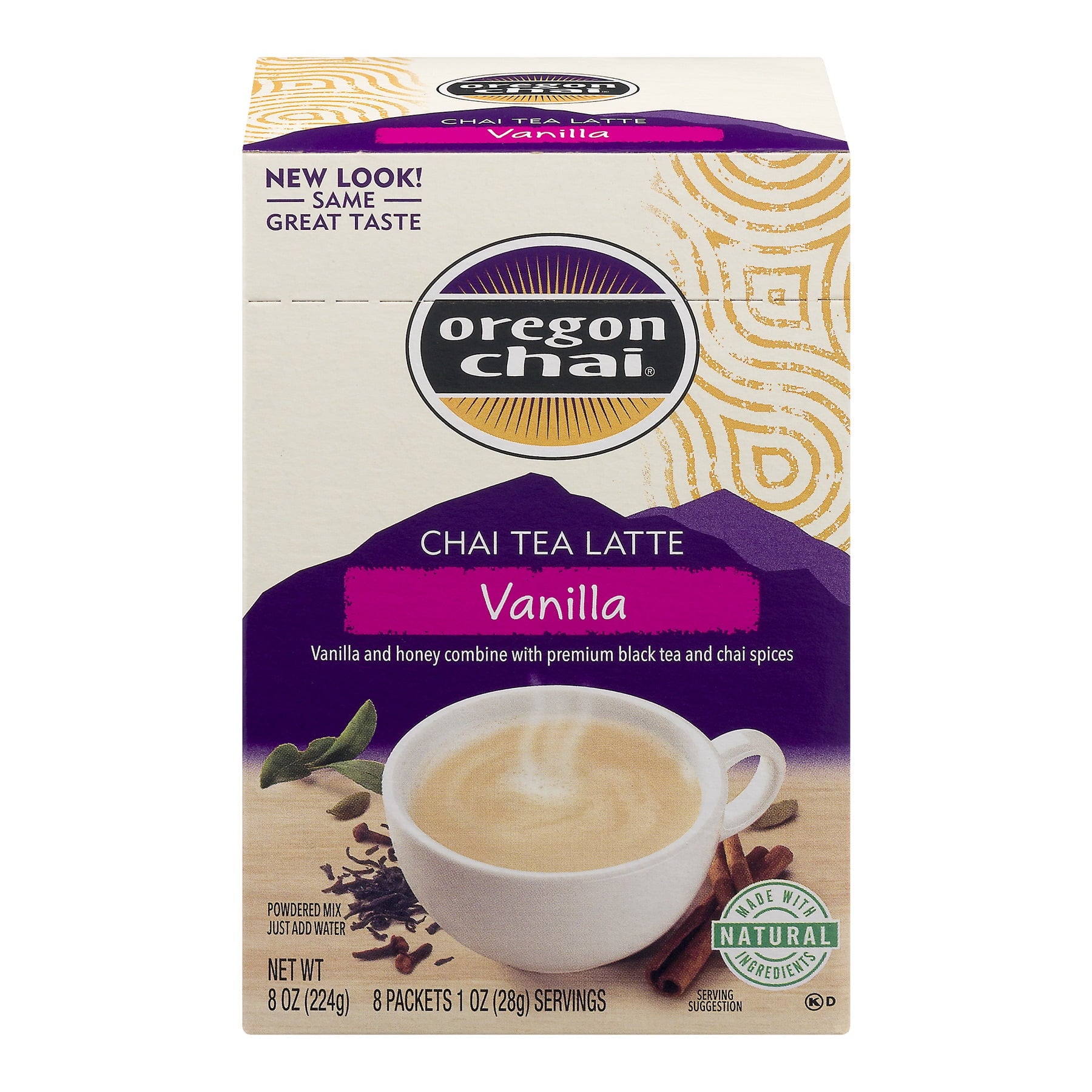 Oregon Chai Chai Tea Latte Vanilla Powdered Mix Packets - 8 Ct1.0 Oz