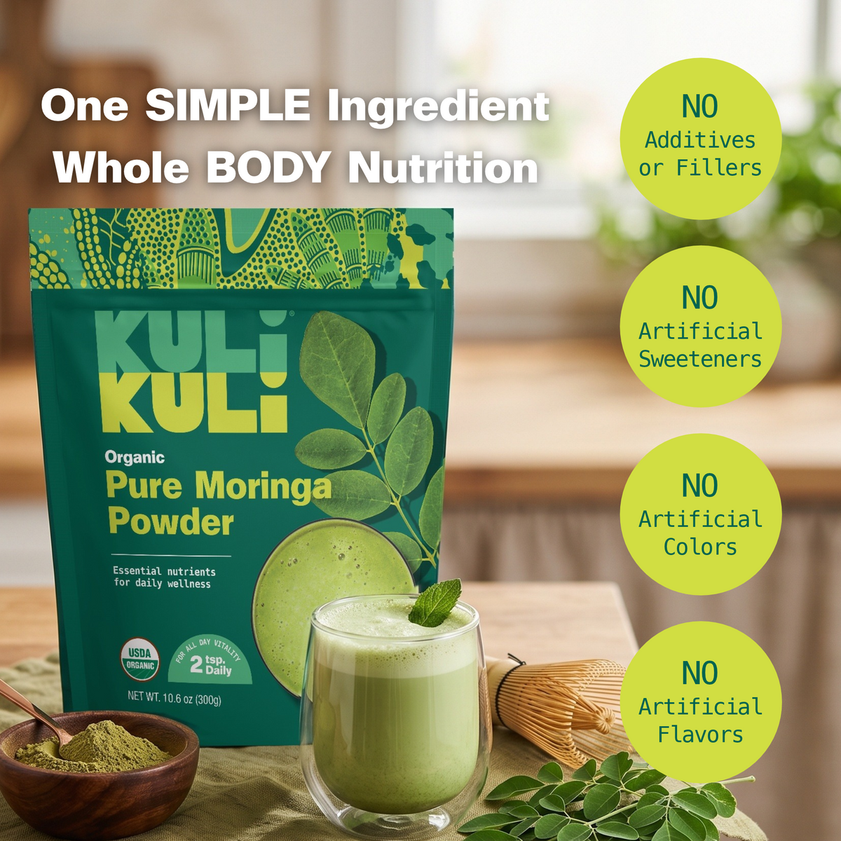 Pure Moringa Powder for Energy (Value Size)