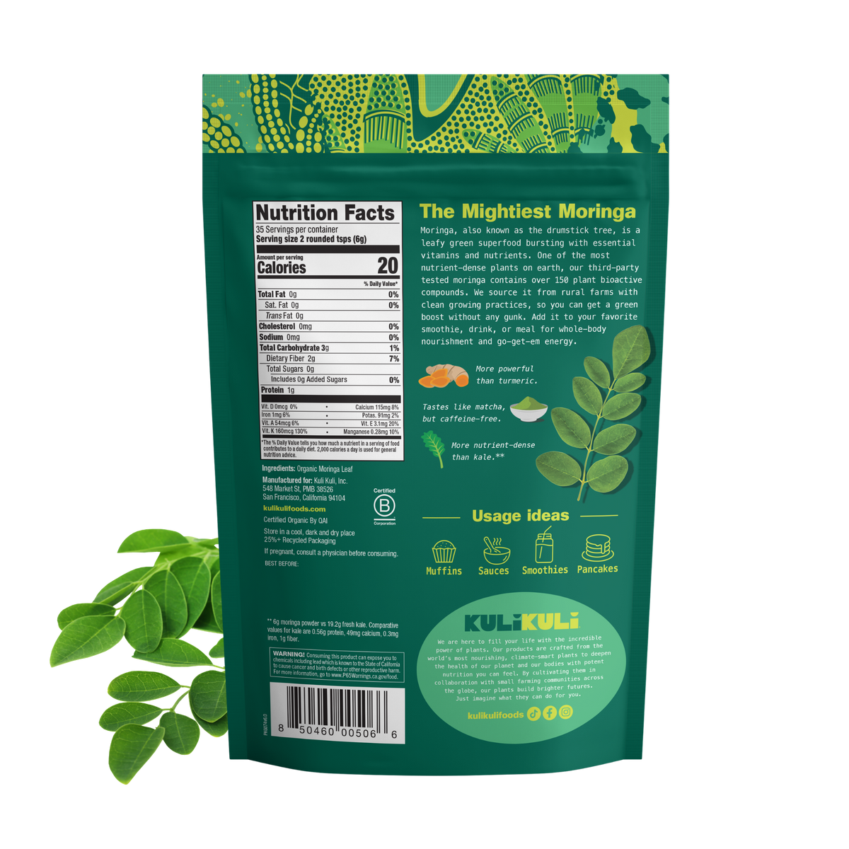 Pure Moringa Powder for Energy