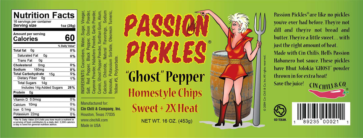 Passion Pickles® Ghost Pepper Flavored Extra Spicy Pickles