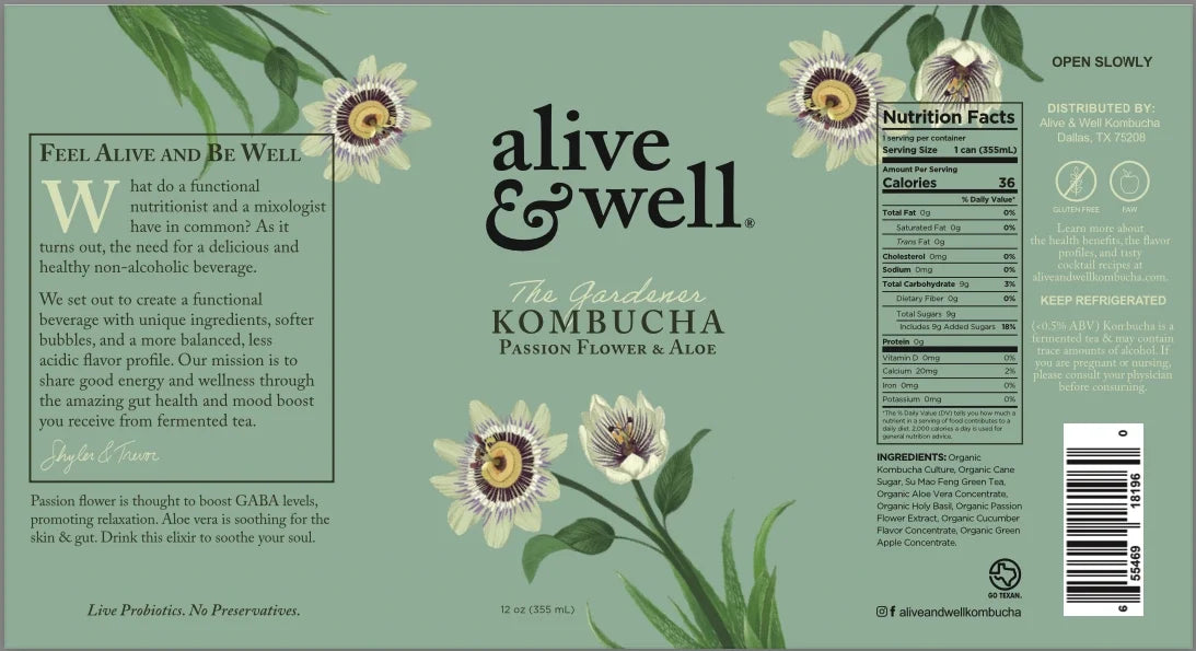 Aloe & Passion Flower Kombucha Organic - 6pk