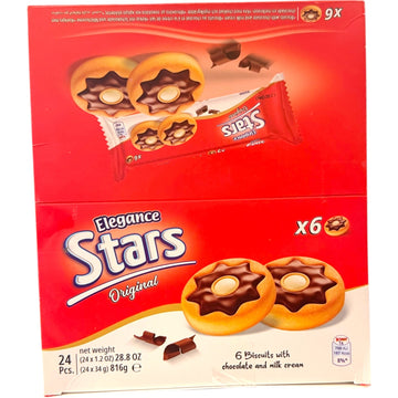 Elegant Box of 24 Halal Biscuits with Chocolate and Milk Cream