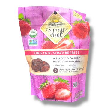 Sunny Fruit Organic Dried Strawberries – Natural Sweet Snack
