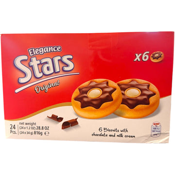 Elegant Box of 24 Halal Biscuits with Chocolate and Milk Cream