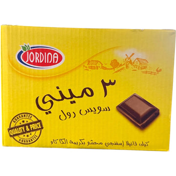 Jordina Mini Swiss Roll – Vanilla Cake with Cocoa Cream – 3 Pieces