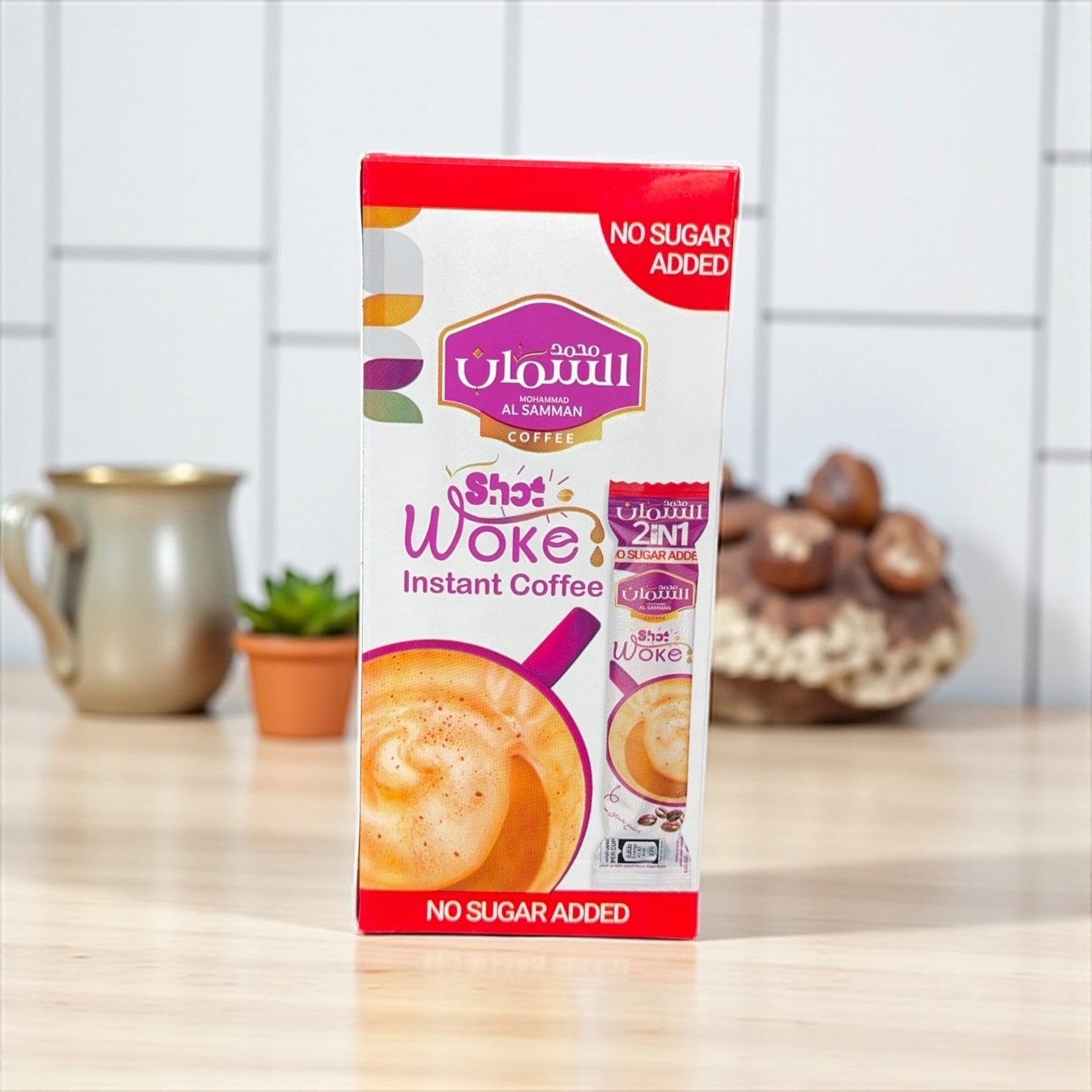 AL SAMMAN Shot Woke Instant Coffee – No Sugar, Bold Flavor