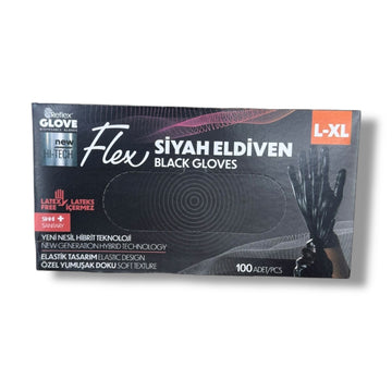 Top Notch Flex Black Gloves (L, XL) – 100 Pack