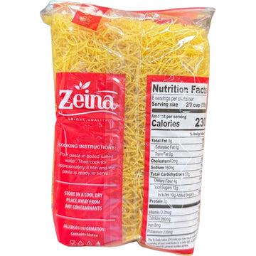 Zeina Premium Quality Vermicelli Pasta 454 g (16 oz) - Perfect For Any Meal