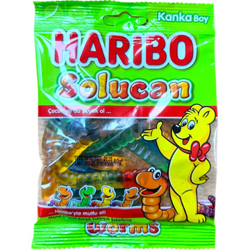 Haribo Gummy Worms Candy Halal Beef Gelatin 150g