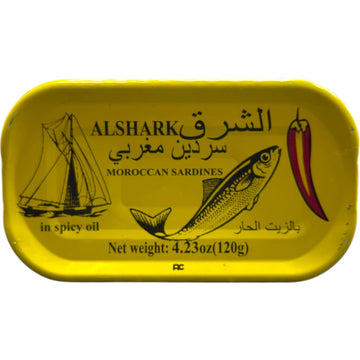Alshark Moroccan Sardines in Spicy Oil 120g