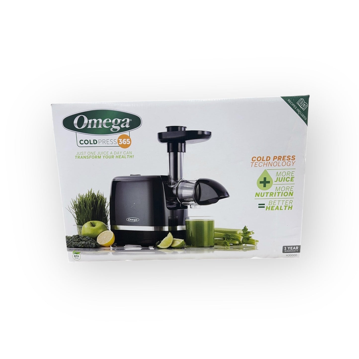 Omega Cold Press 365 Juicer – High Yield, Low Speed, BPA Free