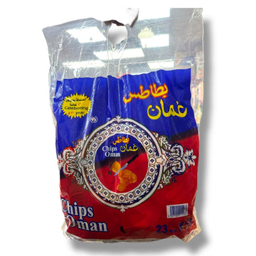 Oman Chips – 23 Crunchy Snack Bags, 13g Each