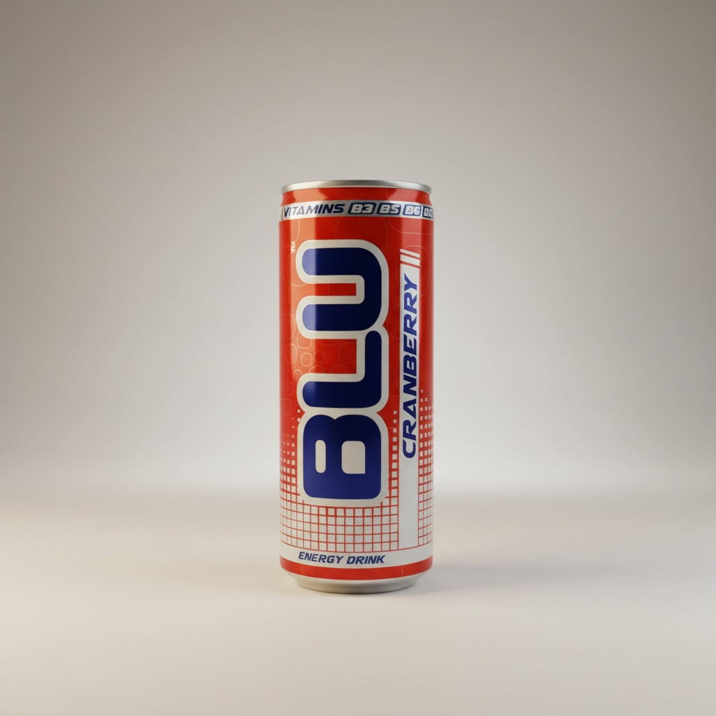 BLU DAY Cranberry Energy Drink 250ml Can