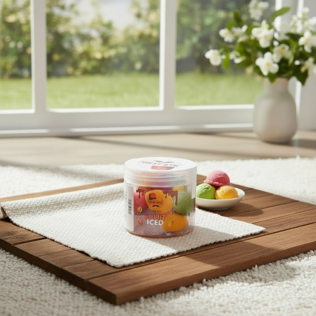 Fruit Iced Chocolate by AlBasha | Kunafa-Filled White Chocolate Jar