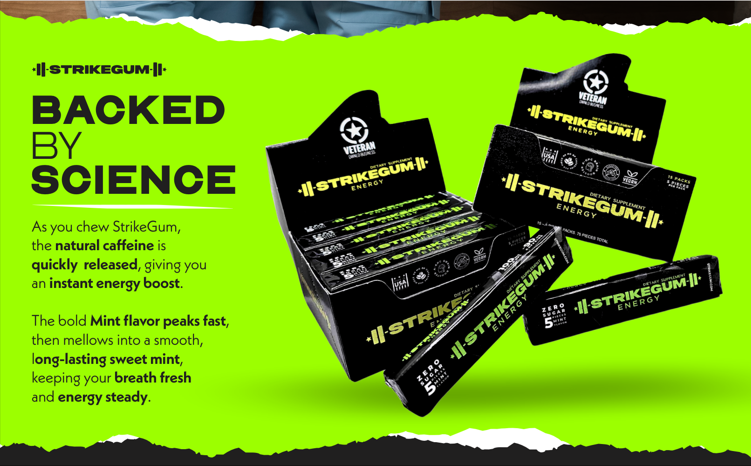 Strike Premium Energy Gum | 5 Packs