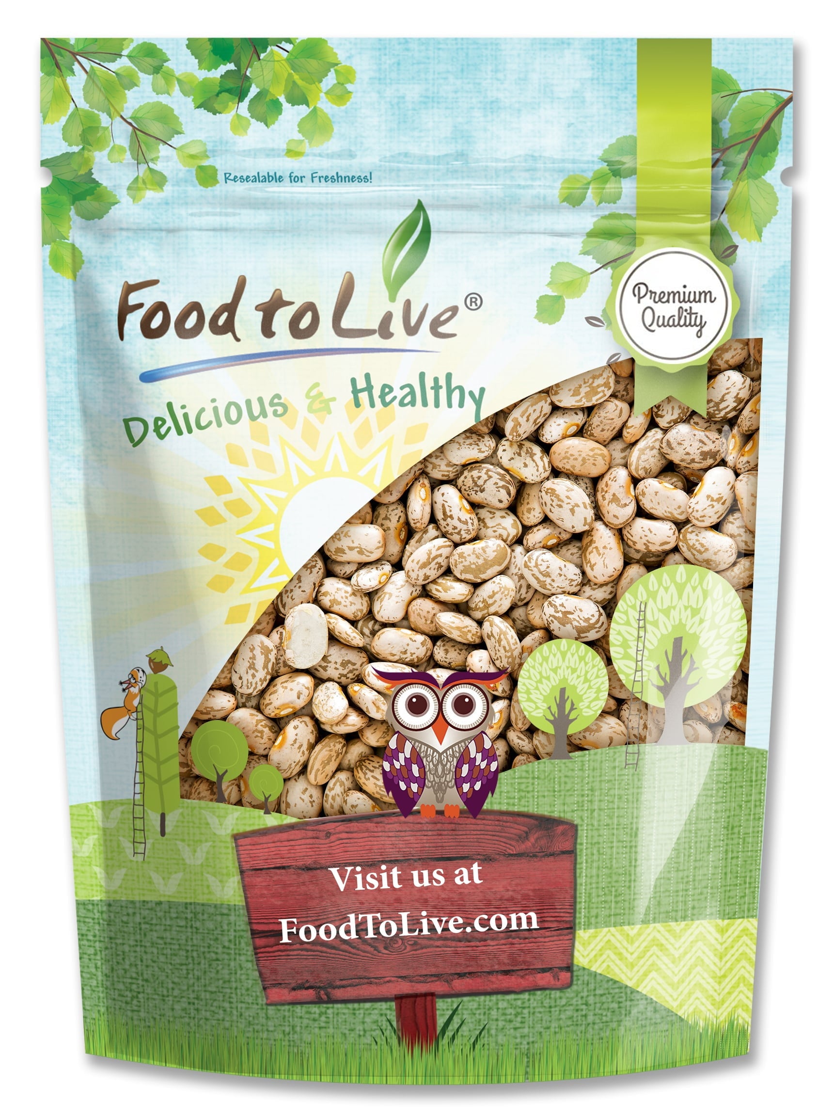 Pinto Beans, 5 Pounds ?Kosher, Raw, Vegan, Sproutable ?By Food To Live