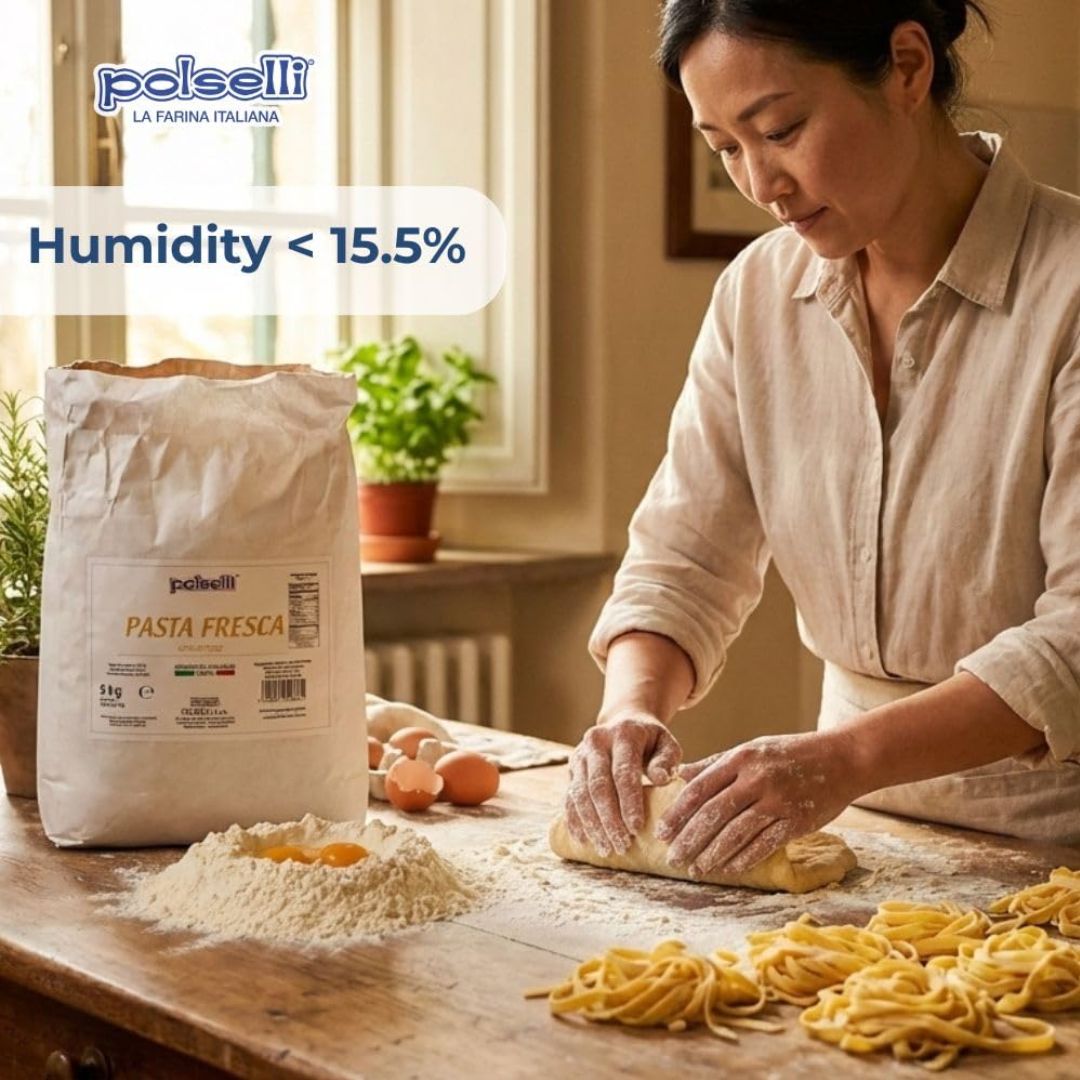 Polselli, Fresh Pasta Flour, Tipo 00, Soft Wheat, 5 kg (11 lb)