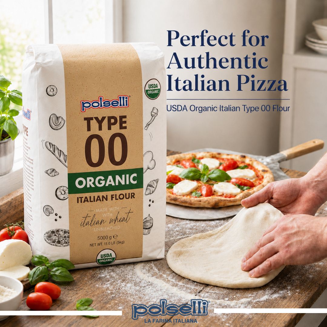 Polselli, Organic Tipo 00 Italian Flour – 5 kg (11 lb)