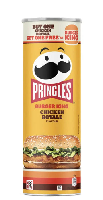 Pringles Burger King Chicken Royale – Crispy Chicken Sandwich Flavored Potato Crisps (UK)