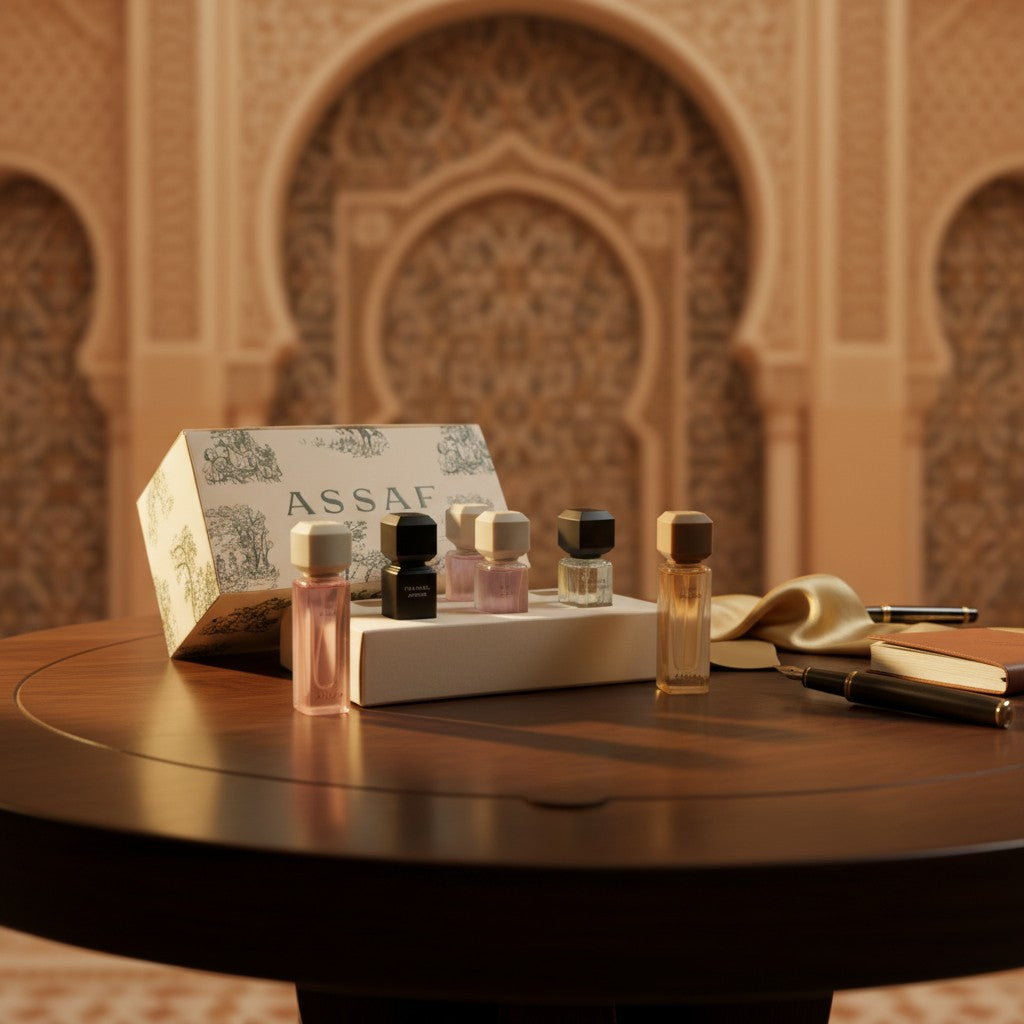 Assaf Riyadh Discovery Box — 6x5ml Arabian Perfume Sampler Set