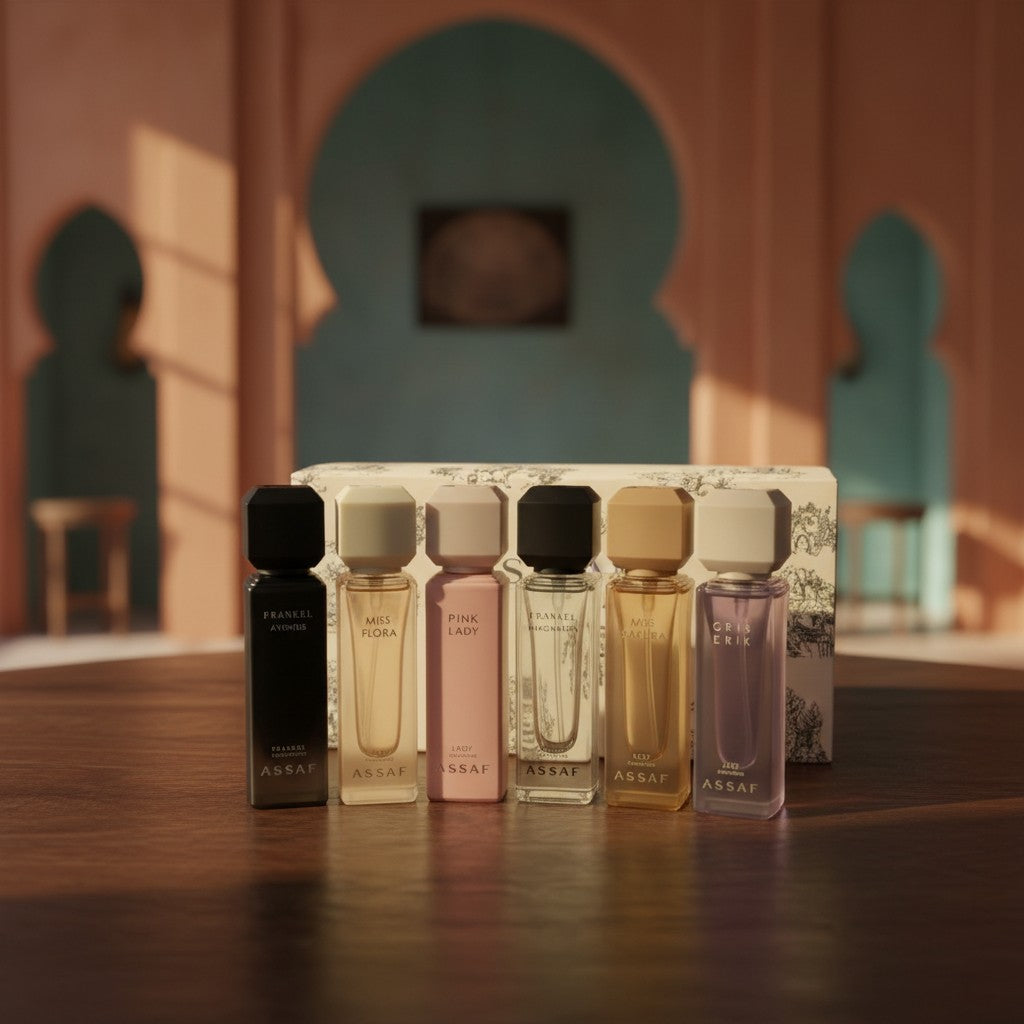 Assaf Riyadh Discovery Box — 6x5ml Arabian Perfume Sampler Set