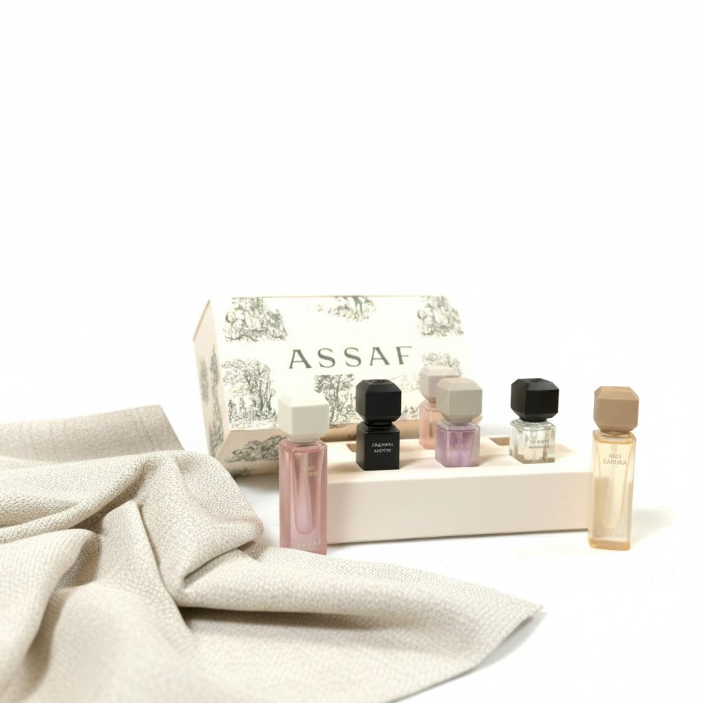 Assaf Riyadh Discovery Box — 6x5ml Arabian Perfume Sampler Set