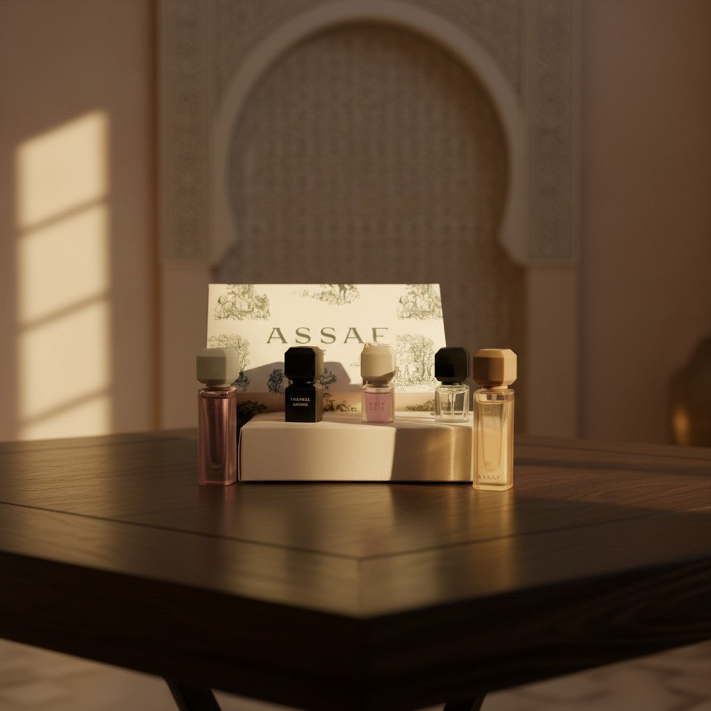 Assaf Riyadh Discovery Box — 6x5ml Arabian Perfume Sampler Set