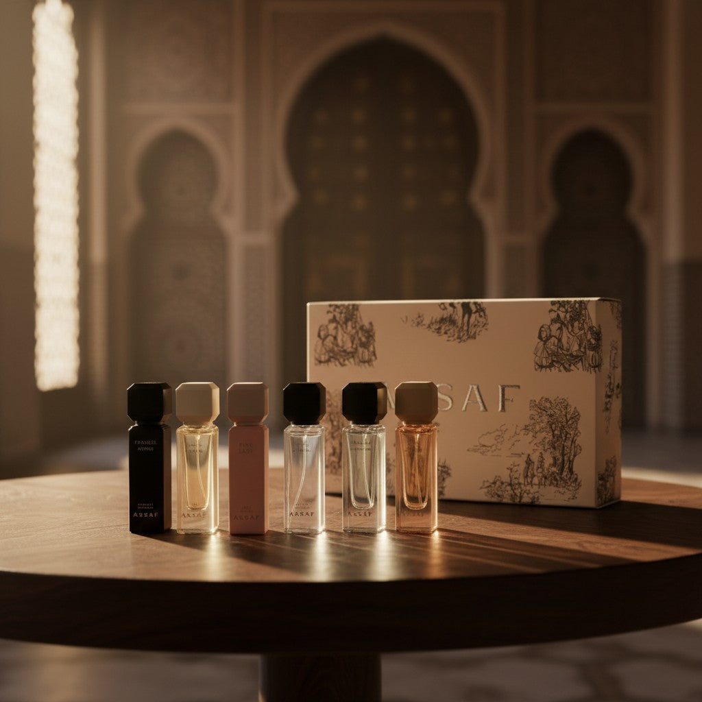 Assaf Riyadh Discovery Box — 6x5ml Arabian Perfume Sampler Set