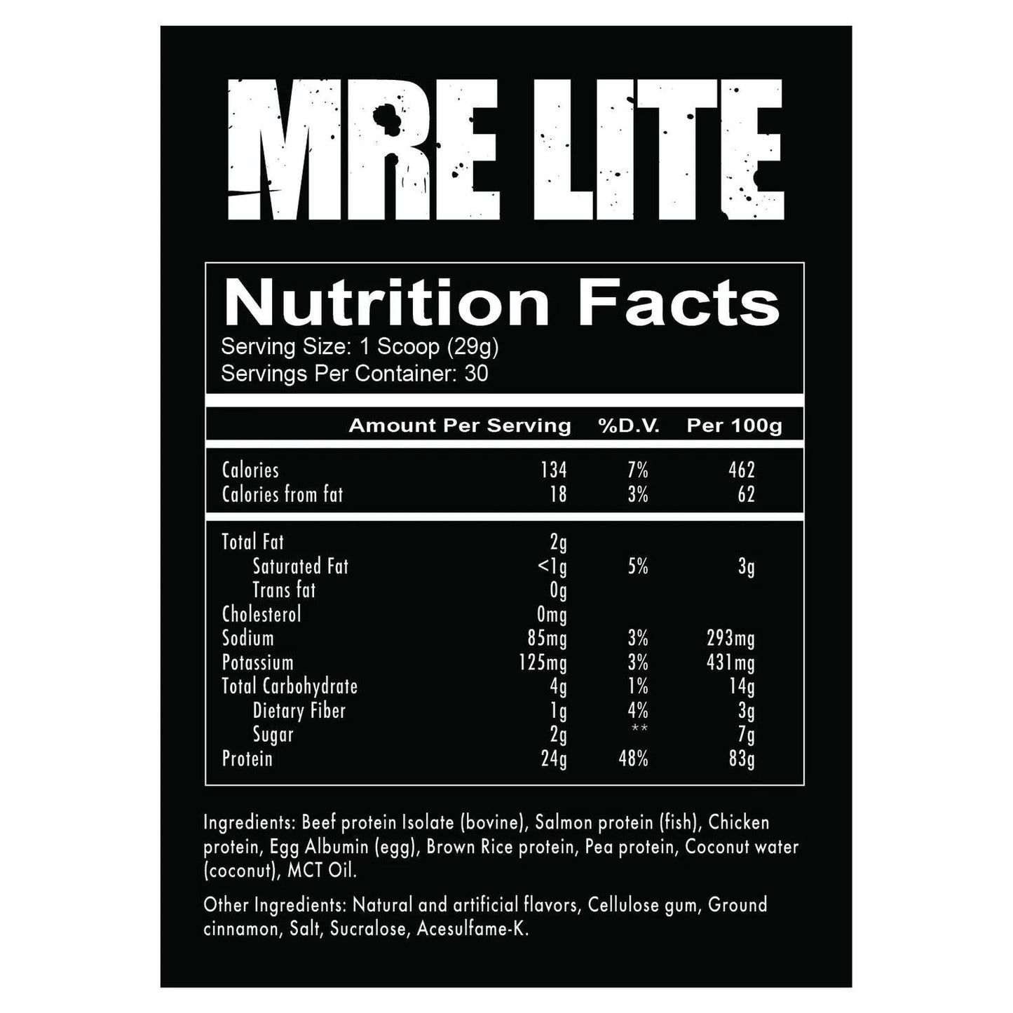 REDCON1 MRE Lite Whole Food Protein
