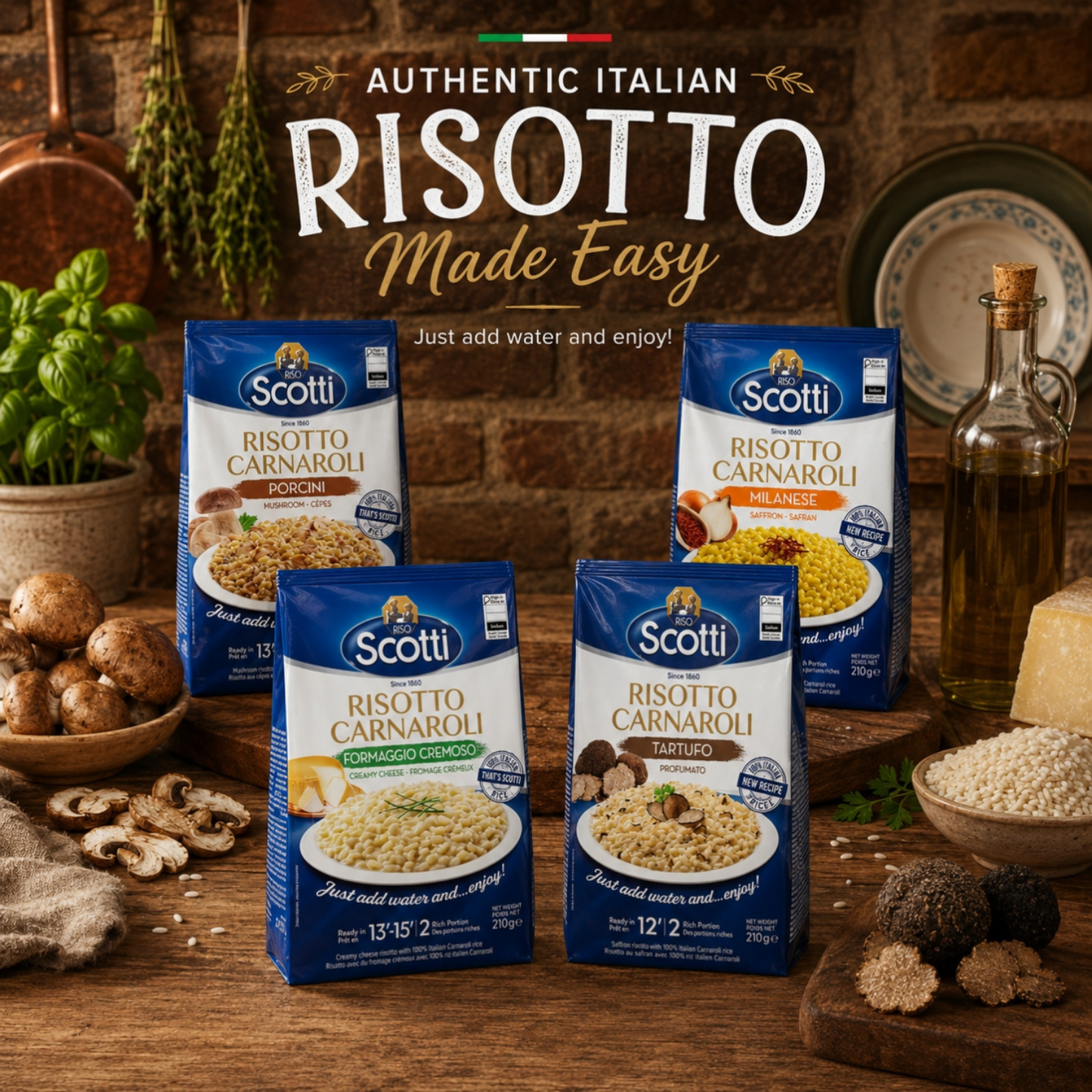 Riso Scotti, Buona Idea Ready Risotto 15 Minute, 7.4 oz (Parmigiana)