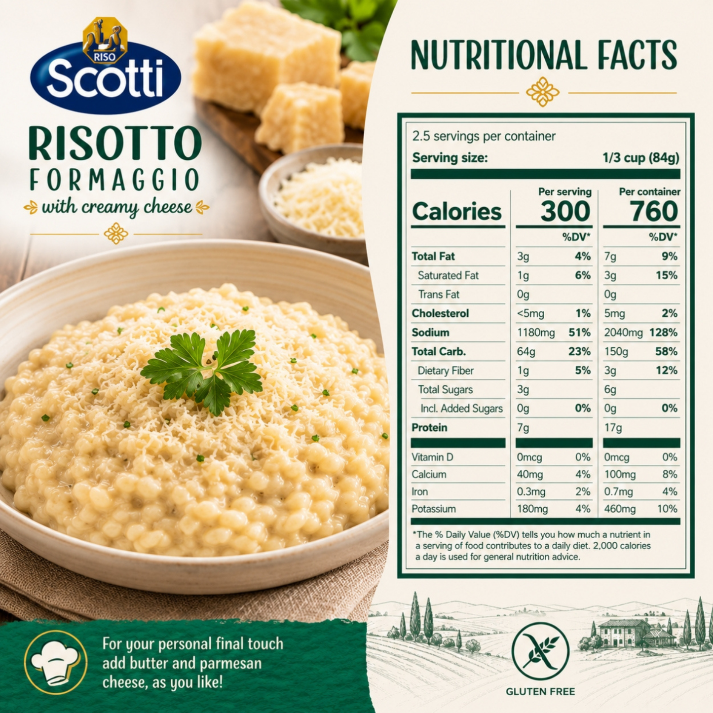 Riso Scotti, Buona Idea Ready Risotto 15 Minute, 7.4 oz (Parmigiana)