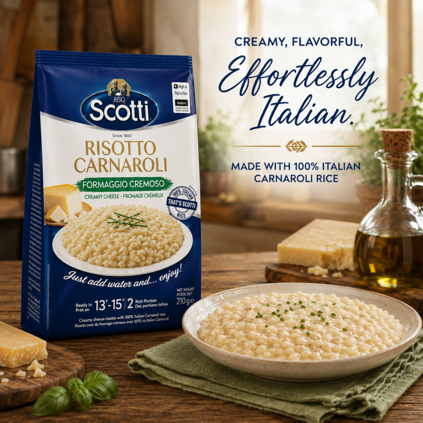 Riso Scotti, Buona Idea Ready Risotto 15 Minute, 7.4 oz (Parmigiana)