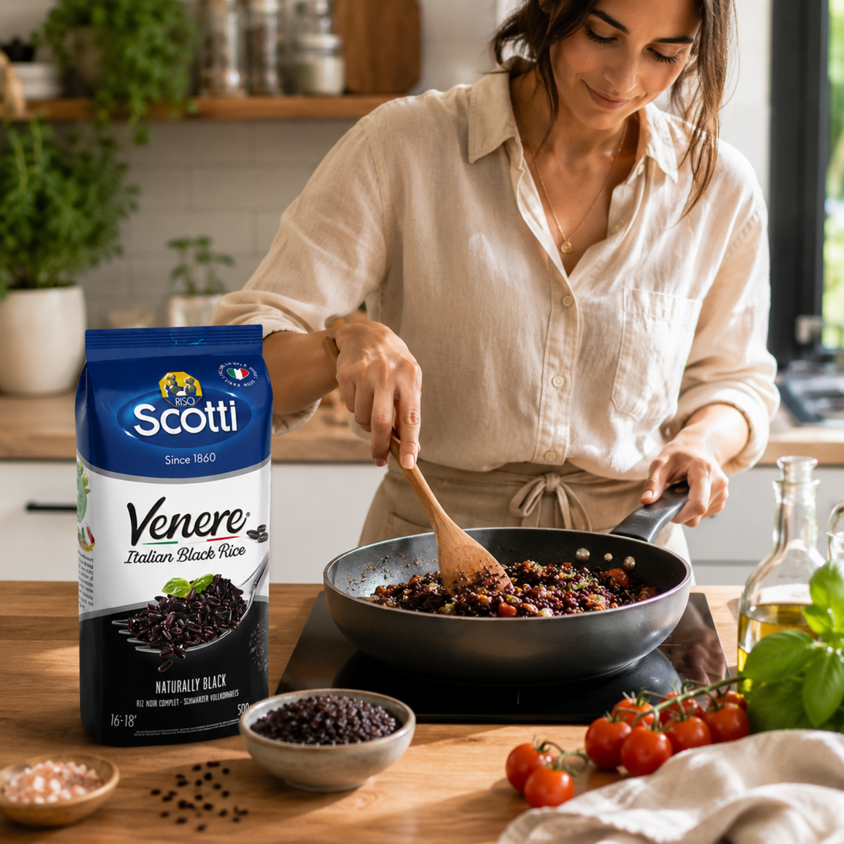 Riso Scotti, Venere Black Italian Rice, 1.1 lb (500 g)