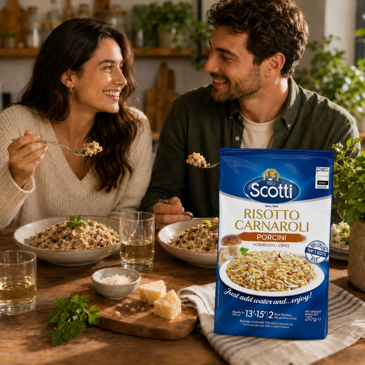 Riso Scotti Buona Idea Ready Risotto 15 Minute (Porcini) – 7.4 oz (2 Servings)