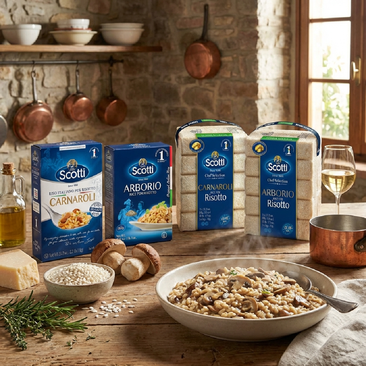 Riso Scotti Carnaroli Risotto Rice – 5x1 kg (11 lb)
