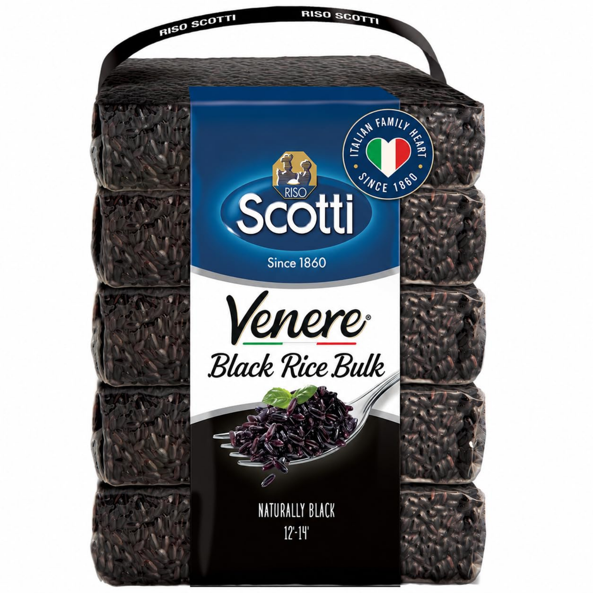Riso Scotti Venere Black Italian Rice – Bulk (5 x 1 kg / 11 lb)