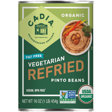 Refried Beans, Fat Free, Organic, Cadia
