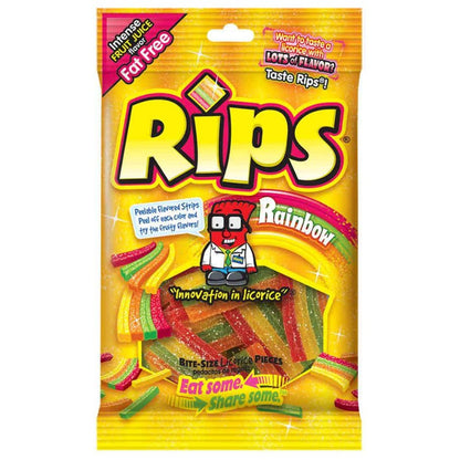 Rips Licorice Bite Size Chewy Candy Various Flavors, 4 oz